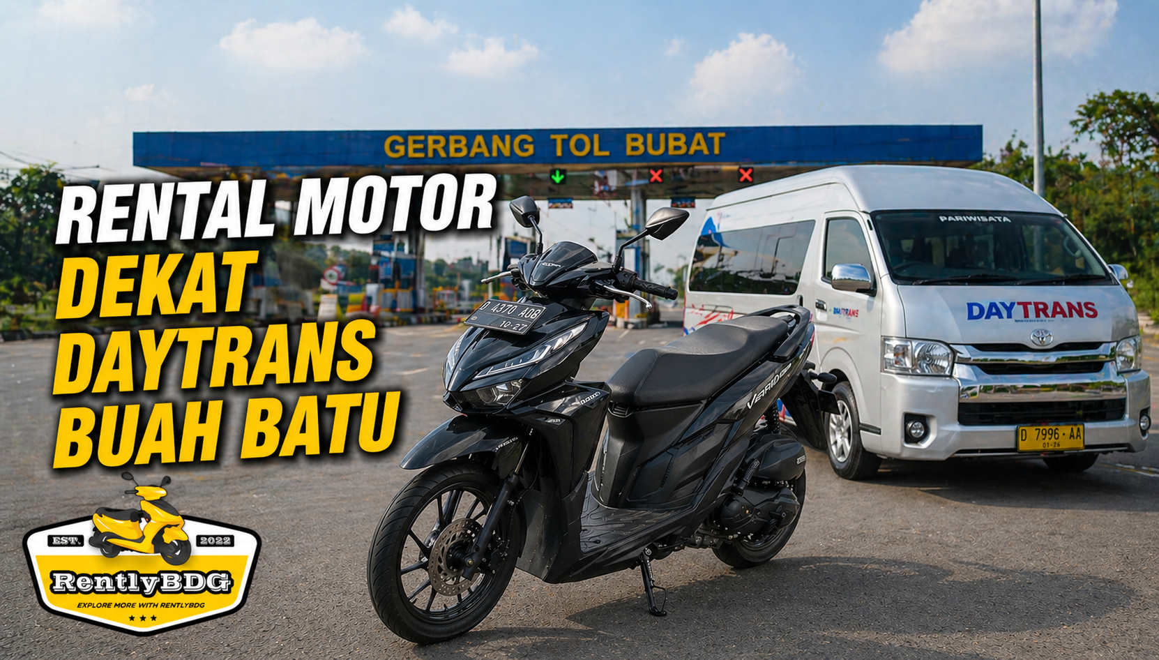 rental motor dekat daytrans buah batu 24 jam