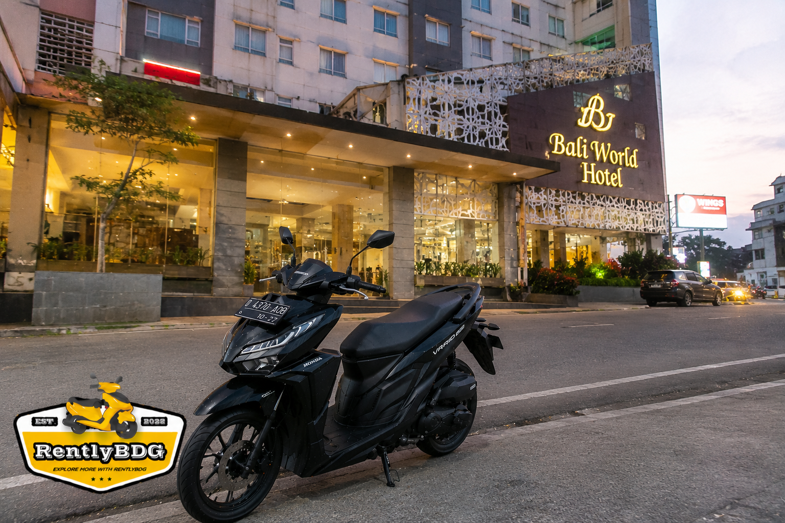 rental motor dekat bali world hotel bandung