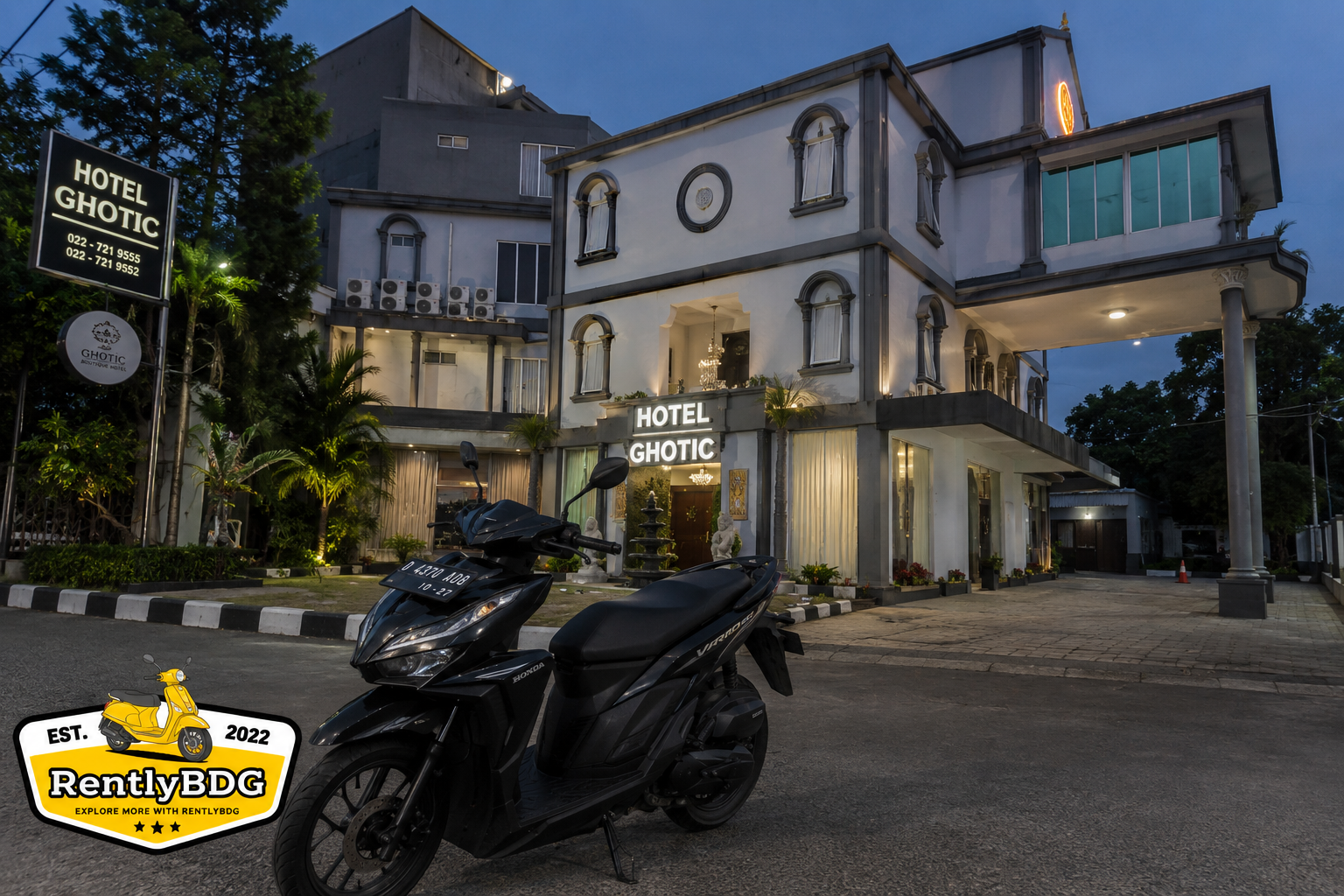 rental motor dekat gothic hotel bandung