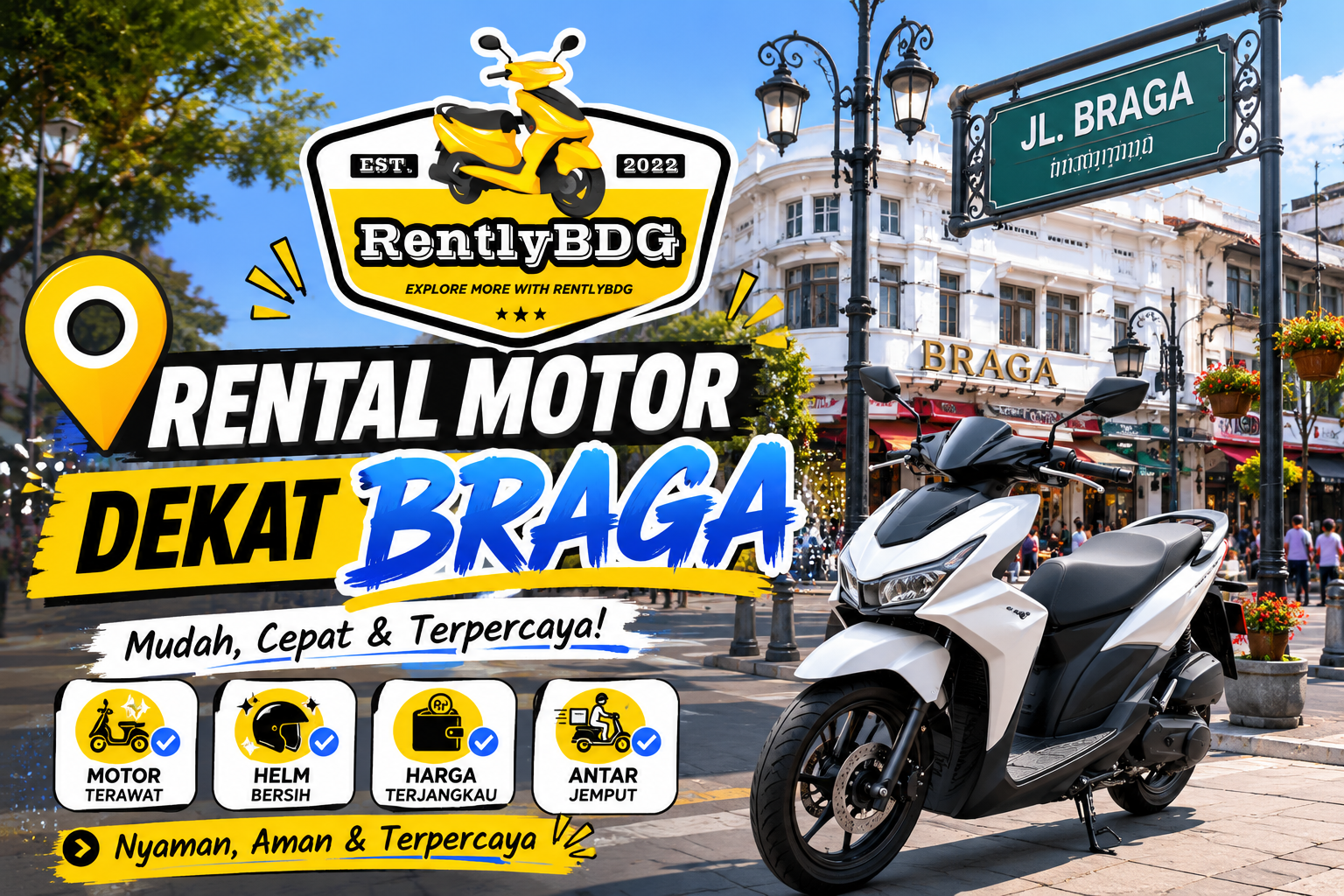 Rental Motor Dekat Braga